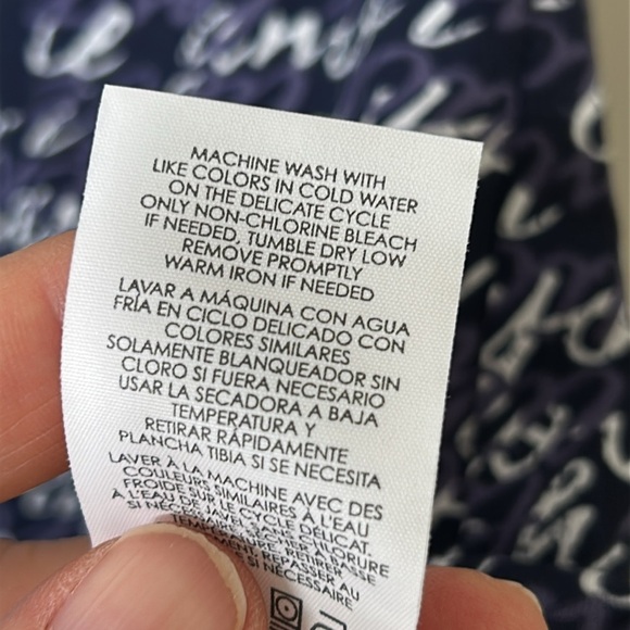 CAbi 5336 Te Amo Blouse Blue White Size Medium - Picture 12 of 16